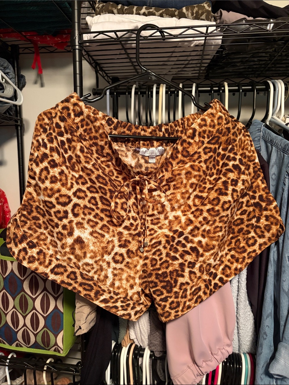 Jennifer Lopez Leopard Print Women's Shorts - Brown & Black